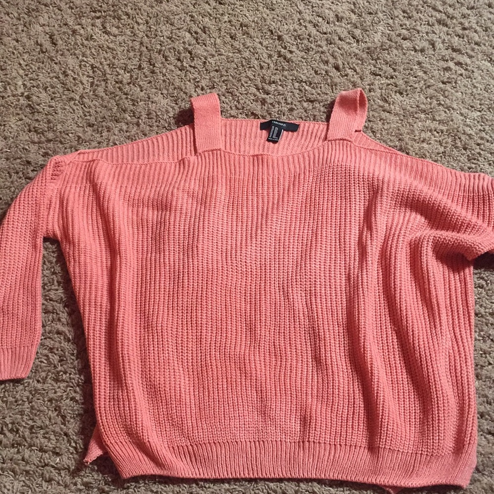 Coral knit sweater